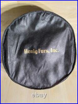 Vtg Henig Furs Hat withgarment bag