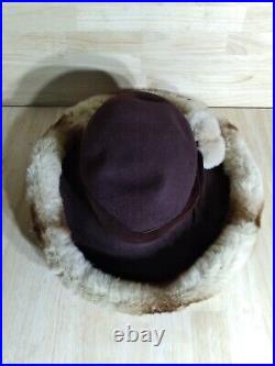 Vtg Henig Furs Hat withgarment bag