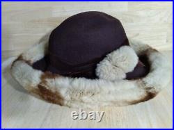 Vtg Henig Furs Hat withgarment bag