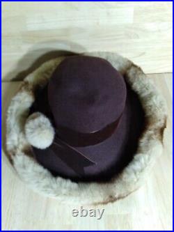 Vtg Henig Furs Hat withgarment bag