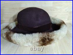 Vtg Henig Furs Hat withgarment bag