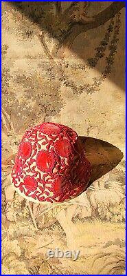 Vtg. Iconic New Look 50s-60s Embroidered Straw Bucket hat