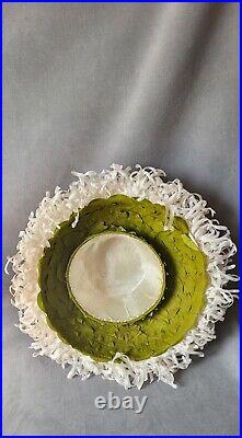 Vtg. Iconic New Look 50s-60s Silk Flower Sauser Chrysantenum Hat! Mint