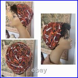 Vtg. Iconic New Look 50s-60s Wool Paisley Turban hat! Exellent Condition