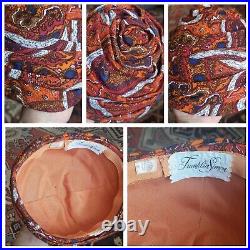 Vtg. Iconic New Look 50s-60s Wool Paisley Turban hat! Exellent Condition