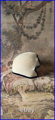 Vtg. Iconic New Look Early 1950s Scull Straw Egg Shell Hat! EXELLENT