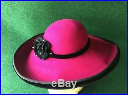 Vtg Jack McConnell Style Womens Kentucky Derby Hat Bling Church Bow Flower