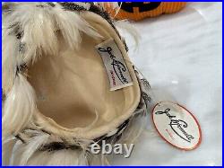 Vtg Jack McConnell Women's Wool Felt Guinea Fowl Feathers Fascinator NOS W Tags