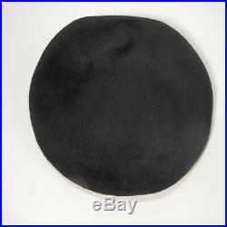 Vtg Laddie Northridge Hat Black Mod Platter Custom Made
