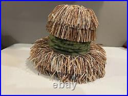 Waltah Clarke's Or Happy Cappers Raffia Grass Woman's 1950's Hat Vintage Hawaii