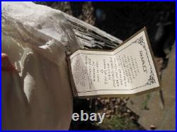 Whittall & Shon JCPenney White Beaded Dangle Lace Sunday Church Wedding Hat USA