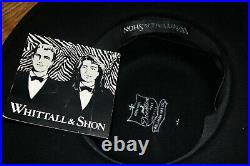 Whittall & Shon vintage black hat with flowers hang tag