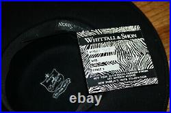 Whittall & Shon vintage black hat with flowers hang tag