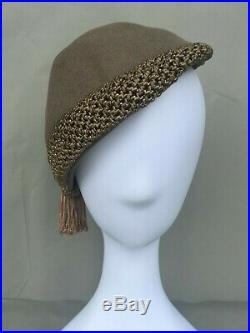Women's Vintage Felt Tilt Hat Grey by Coulter's America 1940s