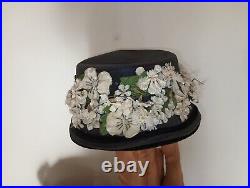 Womens Floral Vintage Millinery Hats (6) Lot Sears, NY, Clover Lane + Hat Box