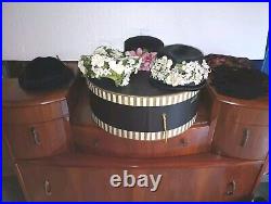 Womens Floral Vintage Millinery Hats (6) Lot Sears, NY, Clover Lane + Hat Box