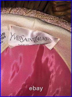 YVES SAINT LAURANT Forman Sons Roanoke Va Paris New York Pink Pill Box Beret Hat