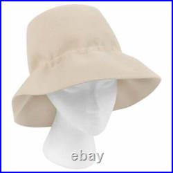 YVES SAINT LAURENT c. 1960's YSL Cream Felted Fur Structured Bucket Hat