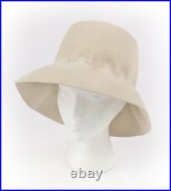 YVES SAINT LAURENT c. 1960's YSL Cream Felted Fur Structured Bucket Hat