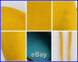YVES SAINT LAURENT c. 1960's YSL Mod Yellow Wool Saucer Tam Hat