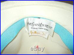 Yves Saint Laurent Vintage Cloche Fedora Hat Felt Italy Gus Mayer Paris New York