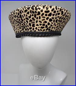 Yves Saint Laurent Vintage Leopard Print Hat