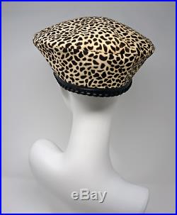 Yves Saint Laurent Vintage Leopard Print Hat