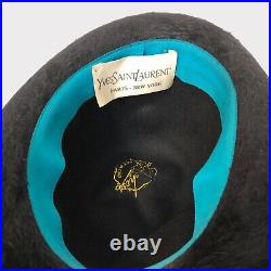 Yves Saint Laurent Vintage Wool Fur Long Brim Vagabond Bavarian Peter Pan Hat