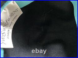Yves Saint Laurent black felted velvet cloche vintage tassle 1976 hat YSL