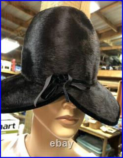Yves Saint Laurent bucket style vintage black hat